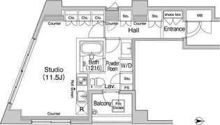 コンフォリア上野広小路【12階】の間取り