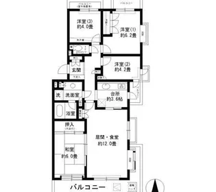パークノヴァ大船【3階】の間取り