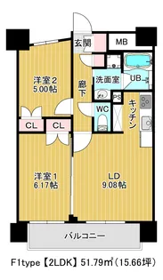 上杉ガーデンスクエア【5階】の間取り