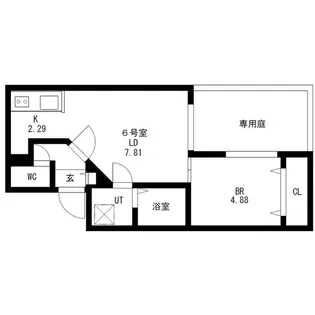 ディスティーノレジデンシア715【1階】の間取り