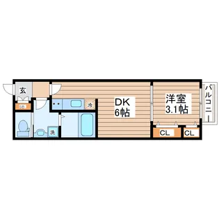 ルミナ旭ヶ丘【1階】の間取り