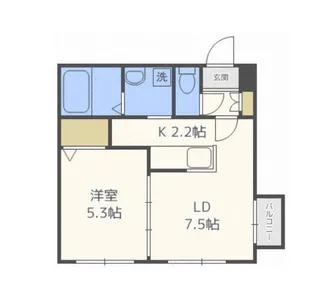 1LDKの間取り画像