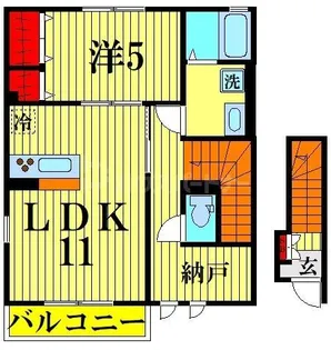 埼玉県さいたま市見沼区東大宮6【アパート】の間取り