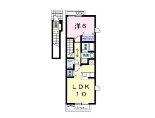 東京都日野市万願寺2【アパート】の間取り