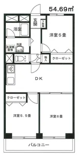東京都江東区越中島1【マンション】の間取り