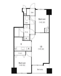 パークキューブ茅場町【9階】の間取り