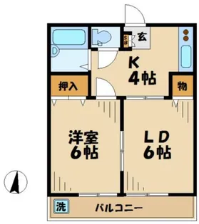 シャトー稲城【2階】の間取り