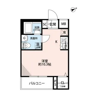 プレール・ドゥーク方南町【3階】の間取り