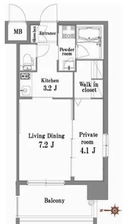 エンクレスト博多Belle【2階】の間取り