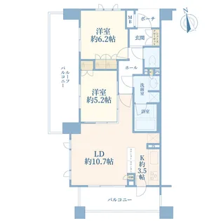 シティハウス調布ステーションコート【7階】の間取り