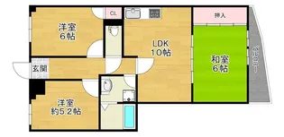 クレールTSUDA【4階】の間取り