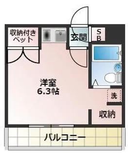 第3丸仙ハイツ【3階】の間取り