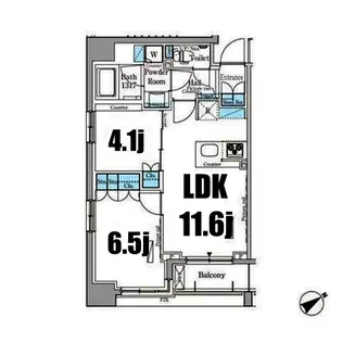 パークアクシス横浜山下町【4階】の間取り