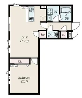 Lacharite大岡山【1階】の間取り