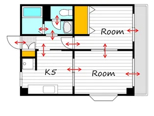 フローリス横井【2階】の間取り
