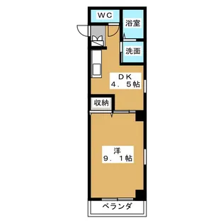 ル・レーヴ安西【2階】の間取り