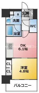プレサンス ロジェ 名古屋駅 GATE FRONT【8階】の間取り
