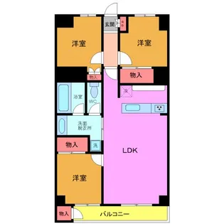 行徳グランドハイツ【7階】の間取り