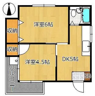 マンション遠藤(遠藤マンション)【2階】の間取り