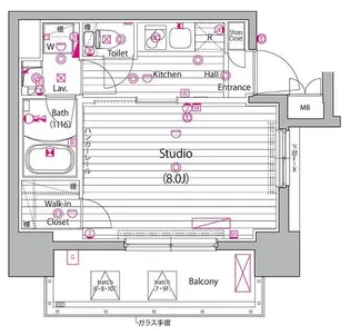 ガーラ・プレシャス神宮外苑【7階】の間取り