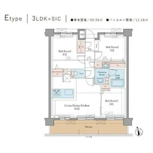 LUXENA+PAWS藤沢【2階】の間取り