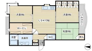 サンシャイン茨木II【1階】の間取り