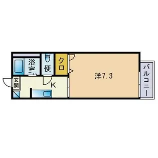 ルシェルブルー白木原【2階】の間取り