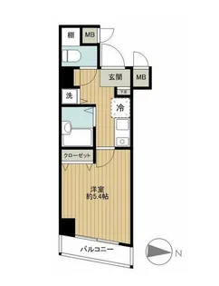 メインステージ白金高輪【3階】の間取り