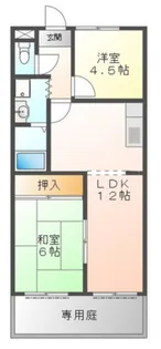 キャッスルKAZU【1階】の間取り