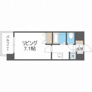 アクロス塚本リヴィエール【7階】の間取り