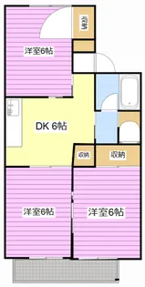 カネヤマハイツII【2階】の間取り