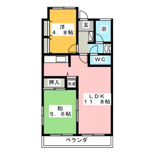 ハートピアイイダC棟【4階】の間取り