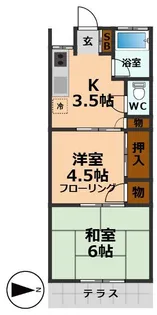 コーポラス永福A棟【1階】の間取り