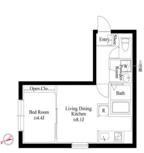 カーサピアッツァ西日暮里【3階】の間取り