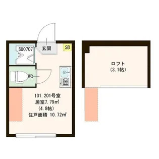 フレシール尾久【2階】の間取り