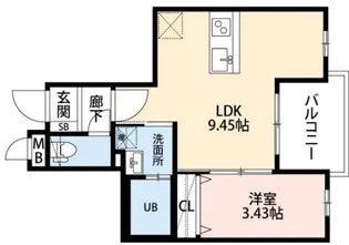 エクシア別府【4階】の間取り