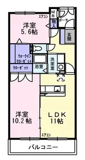 グランドヒルズヴィラ【2階】の間取り