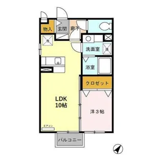 グッド ワン B【2階】の間取り