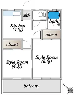 豊栄ハイツ【2階】の間取り