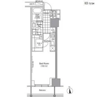 パークハビオ門前仲町【6階】の間取り
