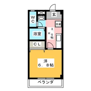 グリーンフィールド21【1階】の間取り