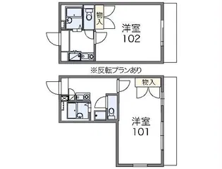 レオパレスイワタ【1階】の間取り