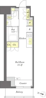 プライムメゾン森下WEST【8階】の間取り
