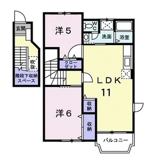 サジテリアスA【2階】の間取り