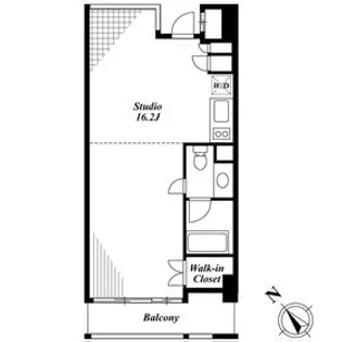 キャビンアリーナ赤坂【6階】の間取り