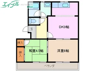サンパーク【1階】の間取り