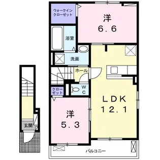 ルーラルハウス東山崎C【2階】の間取り