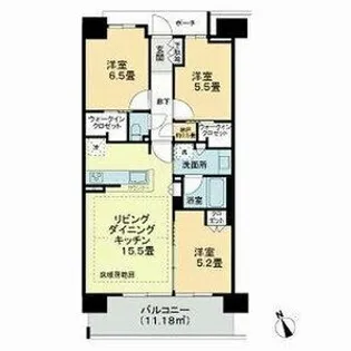 メガシティテラス【9階】の間取り