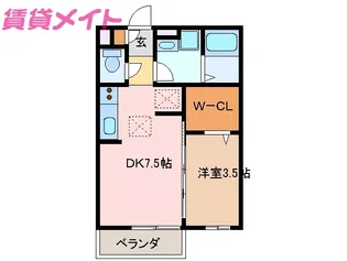 seaside WEST【2階】の間取り