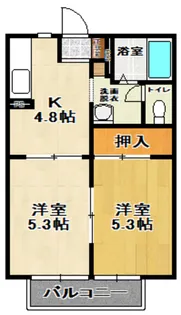 ビラ逢瀬【1階】の間取り